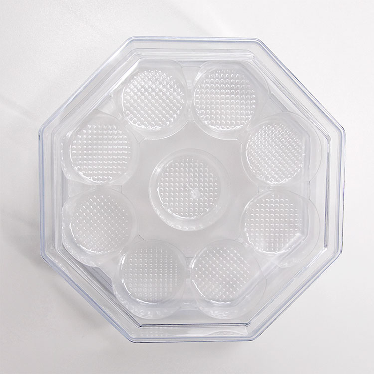 Caixas quadradas de plástico para alimentos
